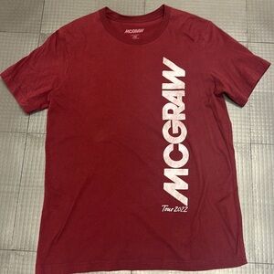 MCGRAW TIM MCGRAW 2022 CONCERT T SHIRT BURGUNDY SIZE LARGE